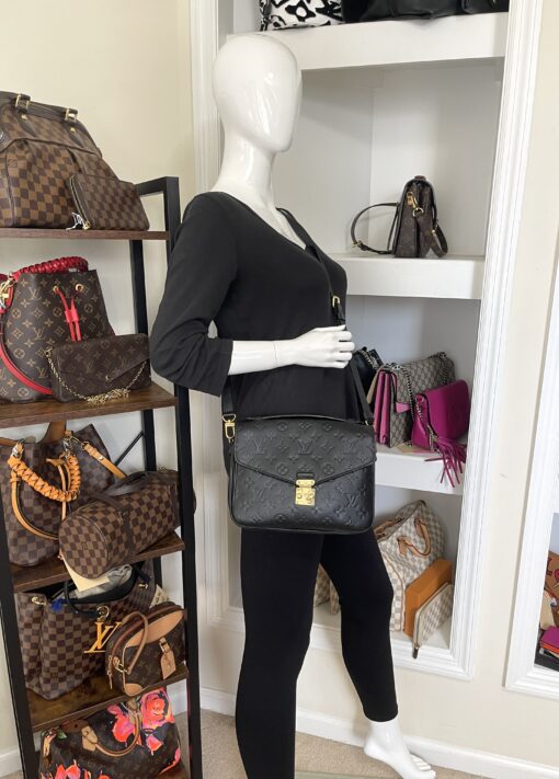 Louis Vuitton Black Monogram Empreinte Leather Pochette Metis 3