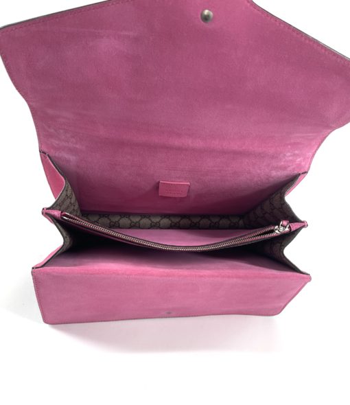 Gucci Supreme Monogram Medium Pink Dionysus Shoulder Bag 8