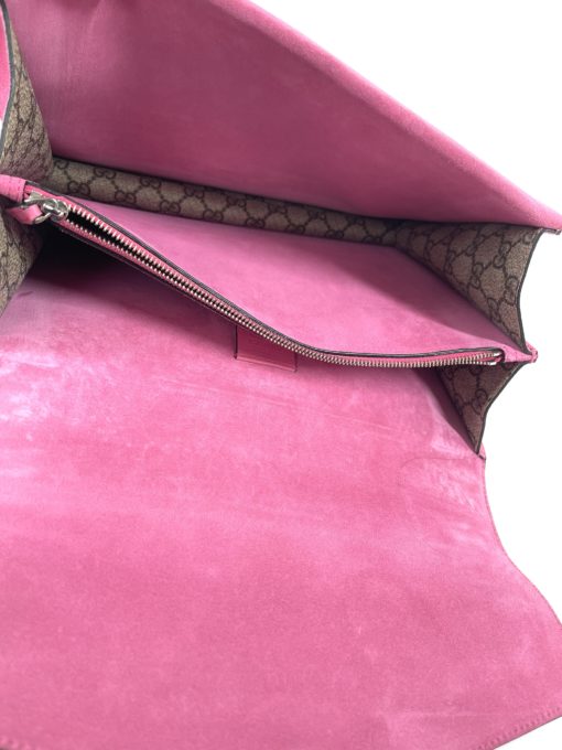 Gucci Supreme Monogram Medium Pink Dionysus Shoulder Bag 16