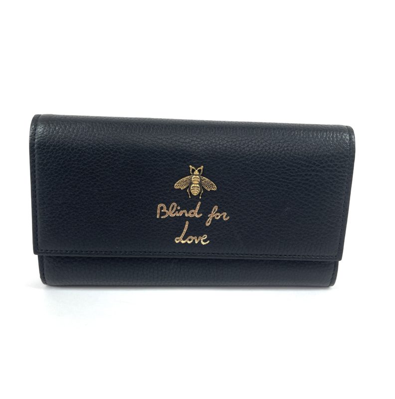 Gucci Animalier Bee Black Leather Bifold Wallet - A World Of Goods For You,  LLC