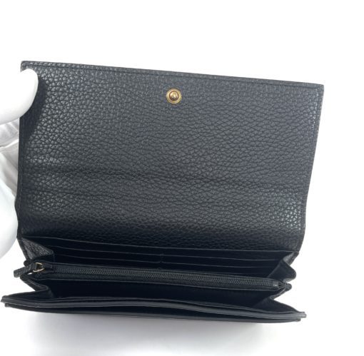Gucci Blind For Love Bee Long Black Continental Wallet 11