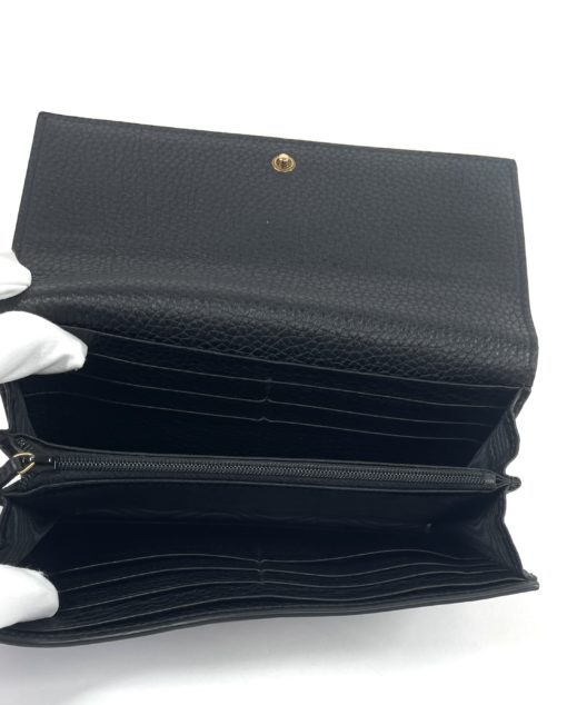 Gucci Blind For Love Bee Long Black Continental Wallet 10