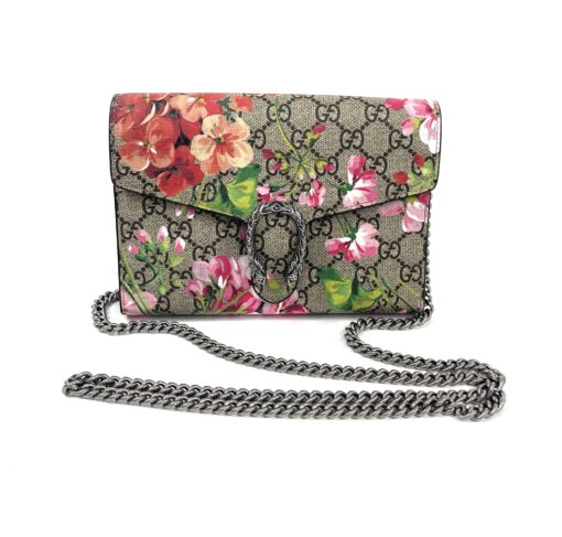 Gucci Supreme Mini Dionysus Blooms Wallet-On-Chain Bag