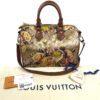 Louis Vuitton Metallic Monogram Garden Party Speedy Bandouliere 25 Gold 4