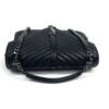 YSL Saint Laurent College Large Quilted Black Leather V-Flap Shoulder Bag Silver 10