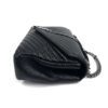 YSL Saint Laurent College Large Quilted Black Leather V-Flap Shoulder Bag Silver 13