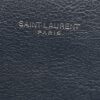 YSL Saint Laurent College Large Quilted Black Leather V-Flap Shoulder Bag Silver 19