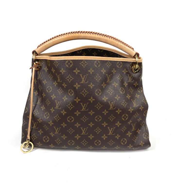 Louis Vuitton Red Leather and Ebene Monogram Coated Canvas All-In mm Gold Hardware, 2020 (Like New), Womens Handbag