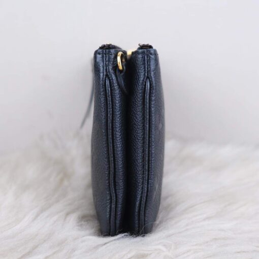 Louis Vuitton Double Zip Pochette Black Empreinte 6