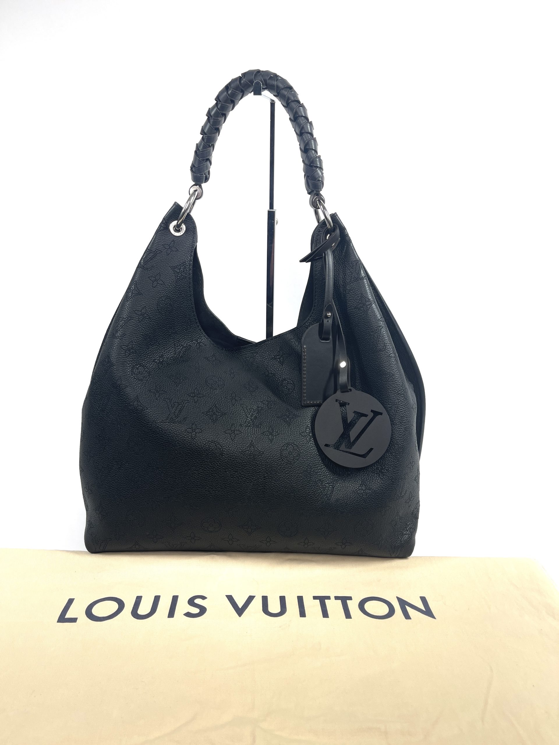 Louis Vuitton Carmel Mahina Hobo Bag Black