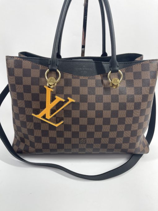 Louis Vuitton Damier Ebene Riverside Satchel Shoulder Bag 16