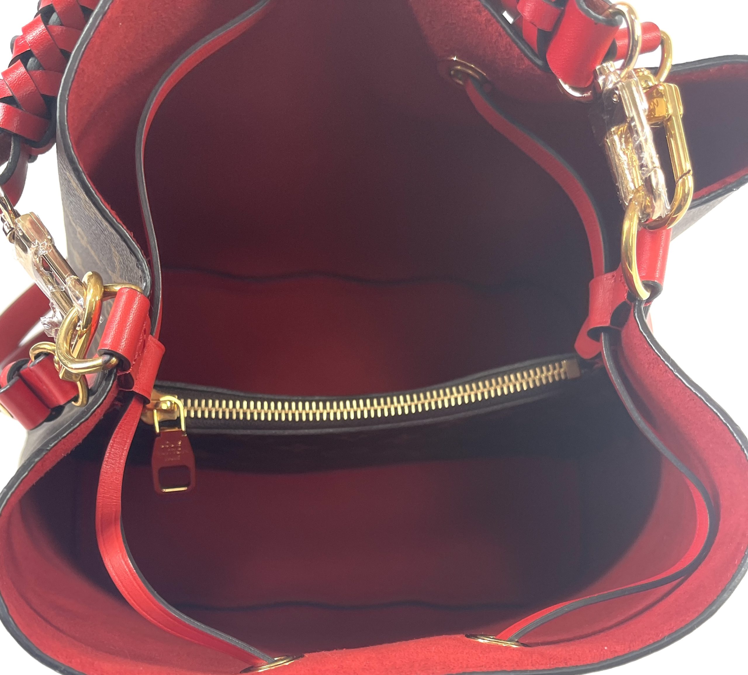 Authentic LOUIS VUITTON Monogram Neonoe Coquelicot Red Crossbody Handbag  Bag