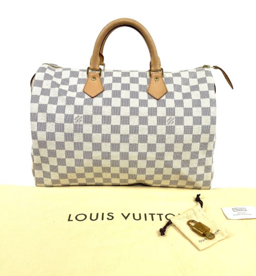Louis Vuitton Azur Speedy 35 Satchel 3