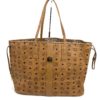 MCM Large Reversible Liz Shopper in Visetos Cognac 7