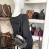 MCM Stark Bebe Boo Side Studs Backpack in Visetos Pewter Black X-Mini 9
