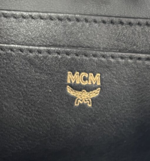 MCM Stark Bebe Boo Side Studs Backpack in Visetos Pewter Black X-Mini 13