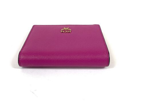 MCM Small Pink Wallet Orange Interior Saffiano Leather 7
