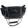 Chanel Black Lambskin Matelasse Tote With Gold Hardware 24