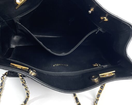 Chanel Black Lambskin Matelasse Tote With Gold Hardware 10