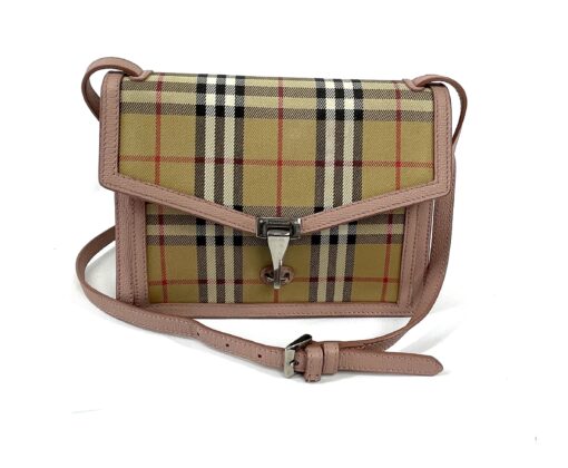 Burberry Small Vintage Check Macken Crossbody Ash Rose 10