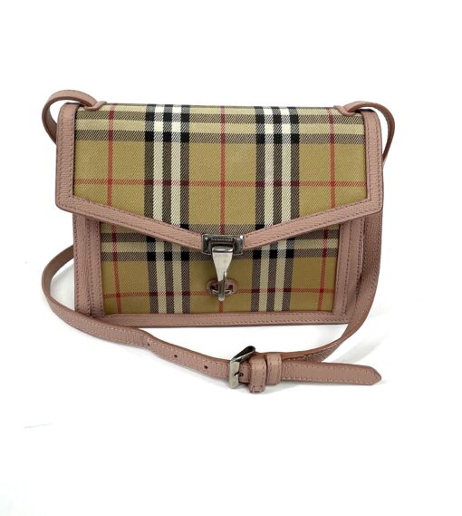 Burberry Small Vintage Check Macken Crossbody Ash Rose 3