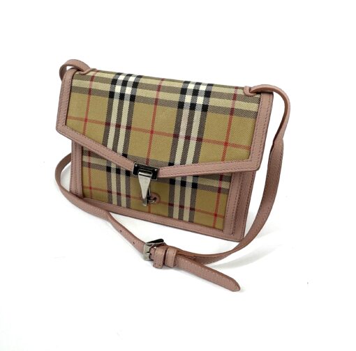 Burberry Small Vintage Check Macken Crossbody Ash Rose