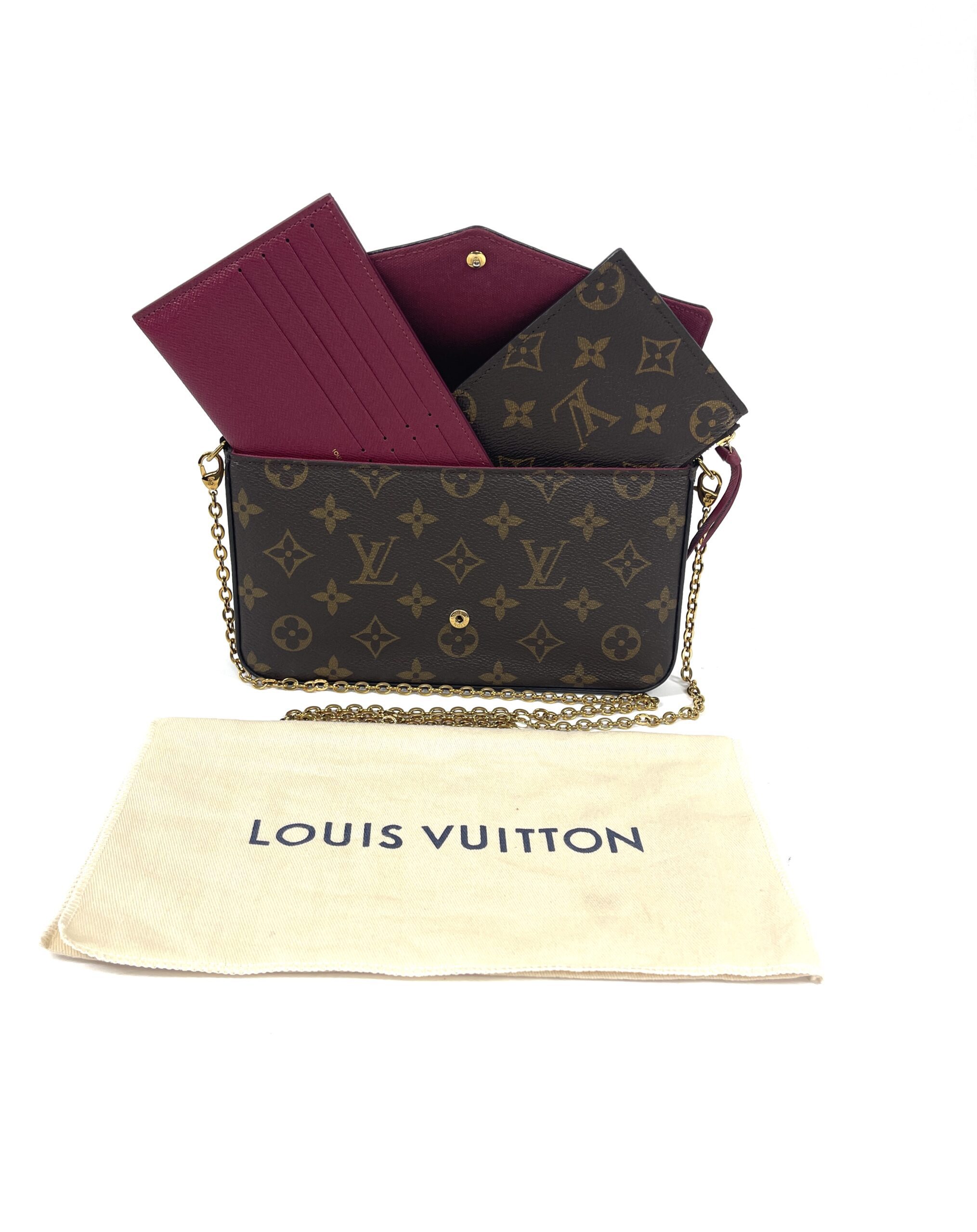 LOUIS VUITTON Monogram Canvas Pochette Felicie Crossbody Bag