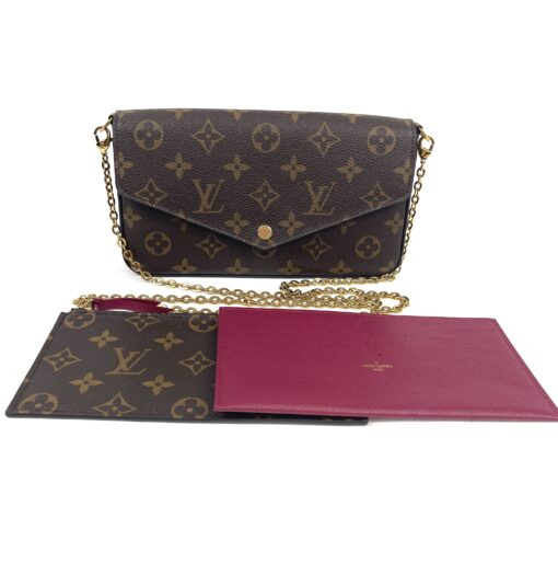 Louis Vuitton Monogram Pochette Felicie Crossbody with Pivoine Interior 12