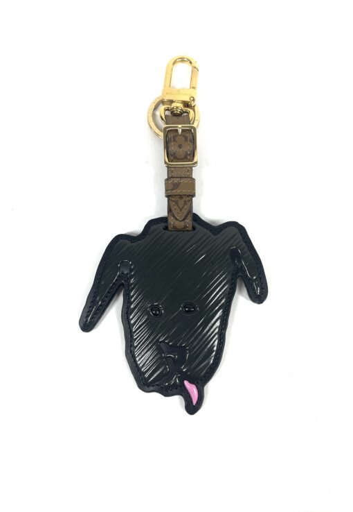 Louis Vuitton Catogram Black Epi Dog Bag Charm 7