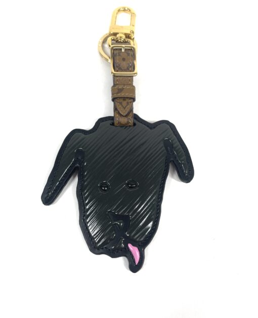 Louis Vuitton Catogram Black Epi Dog Bag Charm 6