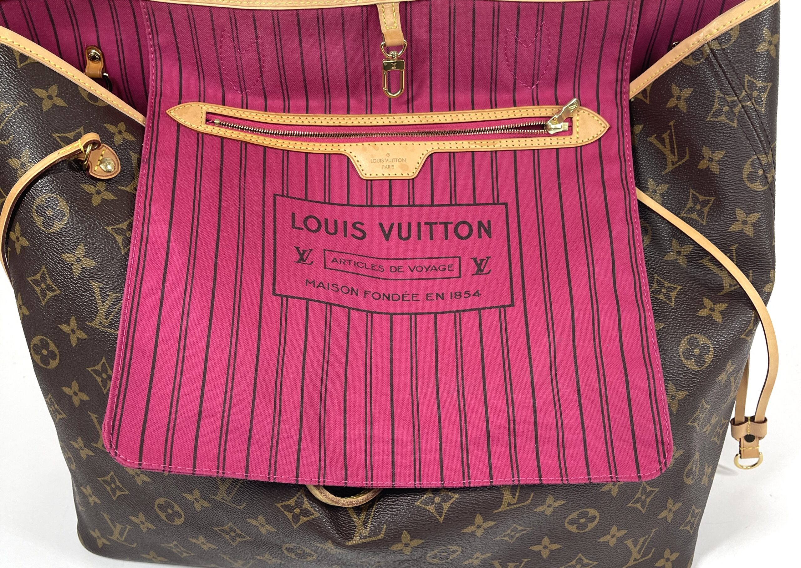 Louis Vuitton, Bags, Louis Vuitton Neverfull Gm Pink Interior
