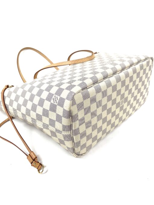 Louis Vuitton Damier Azur Canvas Neverfull MM Rose Ballerine 12