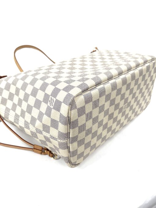 Louis Vuitton Damier Azur Canvas Neverfull MM Rose Ballerine 14