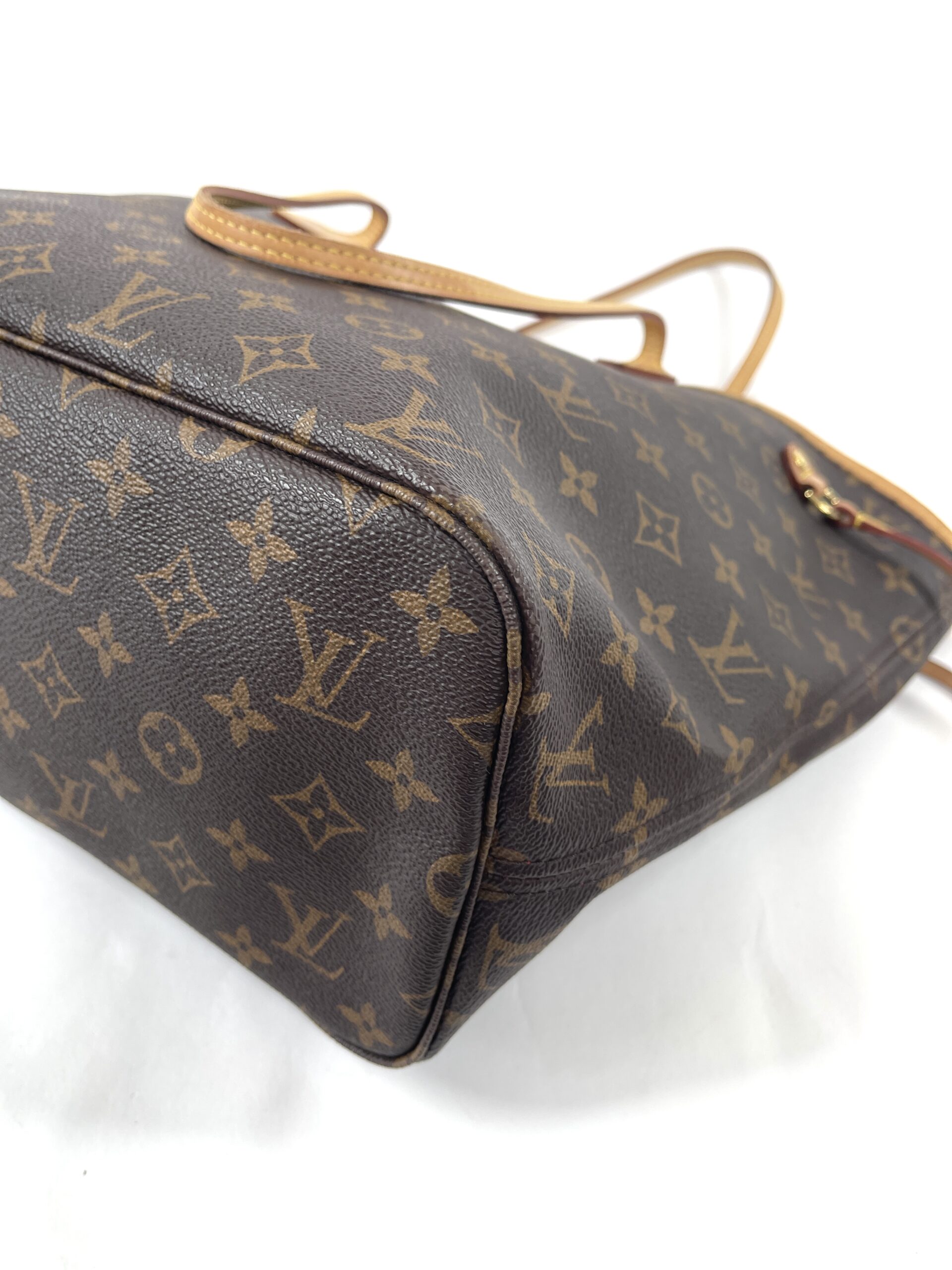 Louis Vuitton Red Leather And Ebene Monogram Coated Canvas