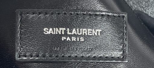 YSL Black on Black Large Chevron College Bag - Image 11