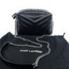 YSL Saint Laurent Calfskin Y Quilted Monogram Small Loulou Bowling Bag Black 3