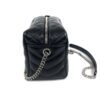 YSL Saint Laurent Calfskin Y Quilted Monogram Small Loulou Bowling Bag Black 7