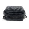 YSL Saint Laurent Calfskin Y Quilted Monogram Small Loulou Bowling Bag Black 20