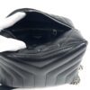 YSL Saint Laurent Calfskin Y Quilted Monogram Small Loulou Bowling Bag Black 8