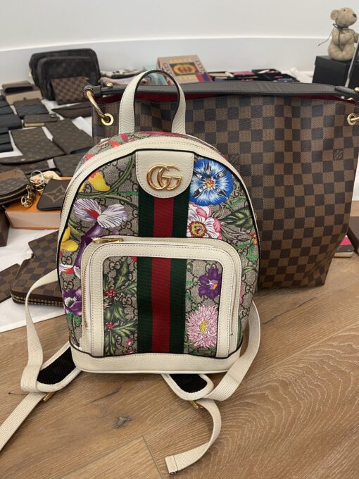 Gucci Ophidia Small Flora Backpack White 5