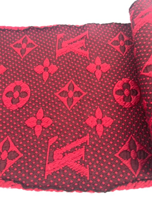 Louis Vuitton Red Logomania Scarf 6
