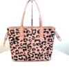 MCM Aren Medium Shopper in Pink Leopard Visetos Pouch 14