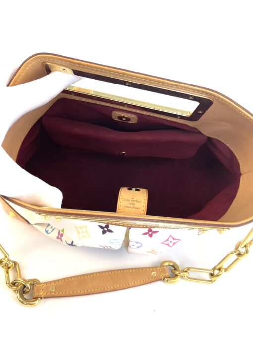 Louis Vuitton White Multi Judy Clutch Shoulder Bag 4