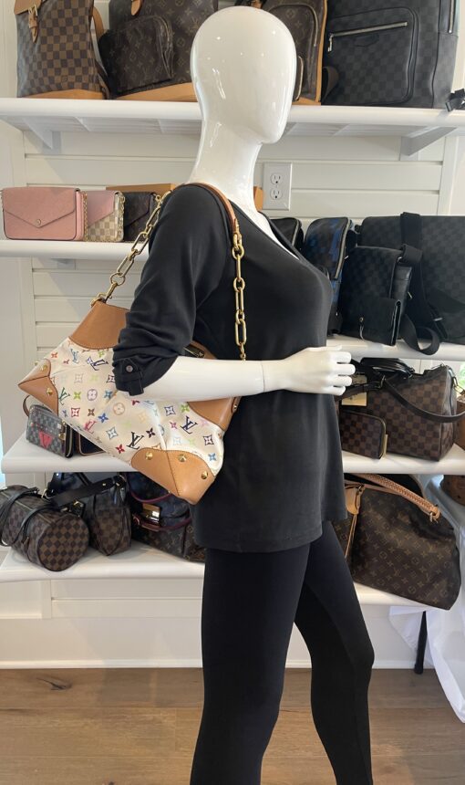 Louis Vuitton White Multi Judy Clutch Shoulder Bag 12