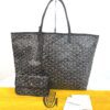 GOYARD Saint Louis Black Goyardine GM Tote Bag 3