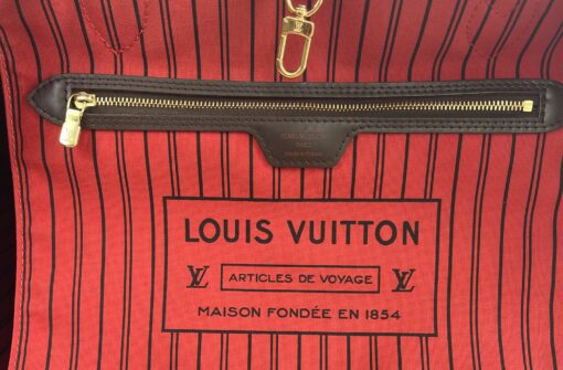 Louis Vuitton Neverfull GM Damier Ebene Cerise Red - Image 16