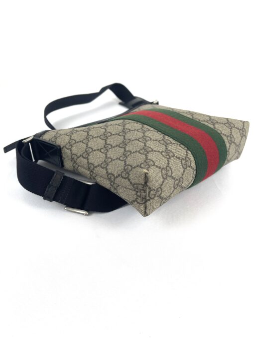 Gucci Web Logo Messenger Bag Coated Canvas 12