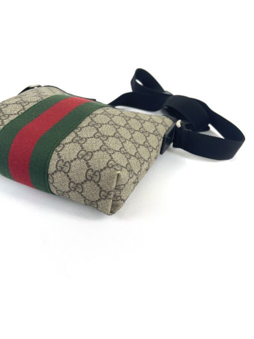 Gucci Web Logo Messenger Bag Coated Canvas 10