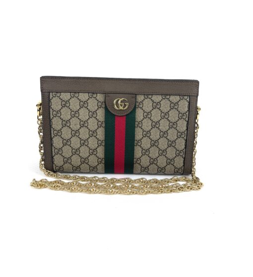 Gucci Ophidia Web Logo Coated Canvas Shoulder Bag