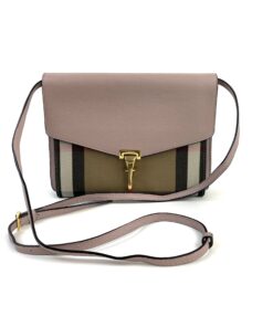 Burberry Macken House Check Derby Crossbody Pale Orchid